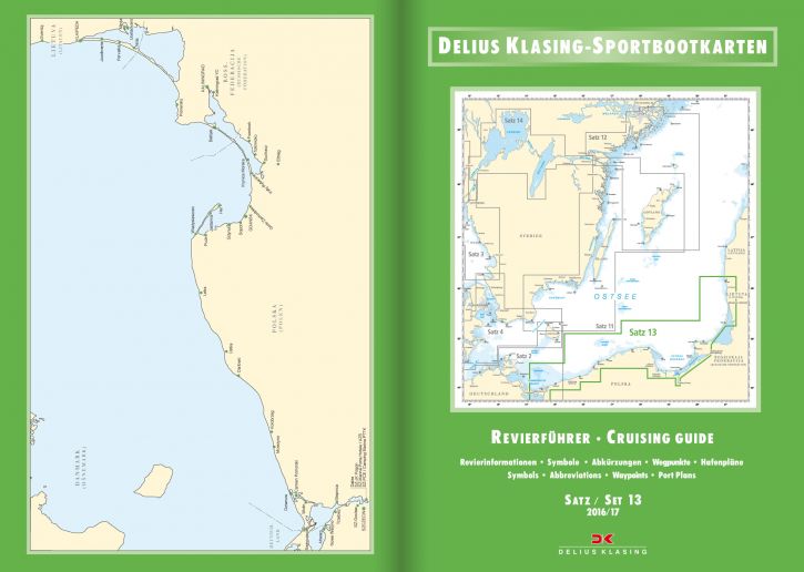 Seekarten Satz 13 Revierführer Seekarte Polen Litauen Stettin bis Klaipeda Karte 